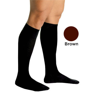 Chaussettes de maintien fermes pour hommes 20-30 mmHg, marron, taille S
