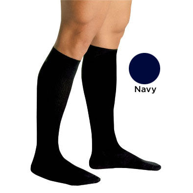 Chaussettes de maintien fermes pour hommes 20-30 mmHg Bleu marine Taille M