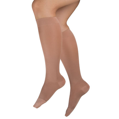 Mi-bas en microfibre, taille moyenne, 15-20 mmHg, beige