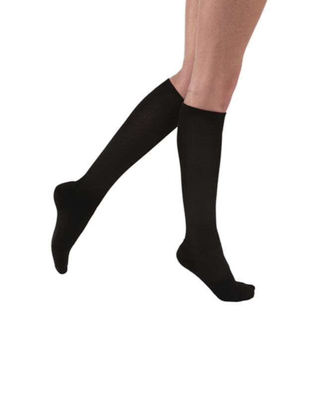 Jobst Activewear 20-30mmhg Knee-high Closed-toe Compression Stocking - Black, Pair Of 1, Default Title