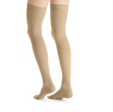 Jobst Opaque Women Thigh High Compression Stockings - 20-30mmhg, Natural, Open Toe, With Sil Dot Band, PR of 1