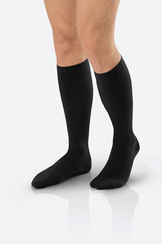Jobst Ambition Soft Fit Men Knee High Compression Stockings - 15-20mmhg, Black, Closed Toe, PR of 1