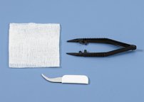 Suture Removal Kit Busse Complete Sterile Blade Precision Tweezers - BeHope