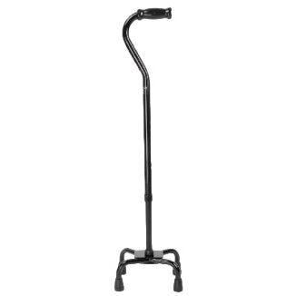 Canne quadruple à petite base noire, capacité de poids de 300 lb
