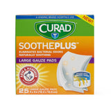 CURAD SoothePlus Gauze Pads with Arm and Hammer Baking Soda