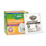 CURAD SoothePlus Gauze Pads with Arm and Hammer Baking Soda