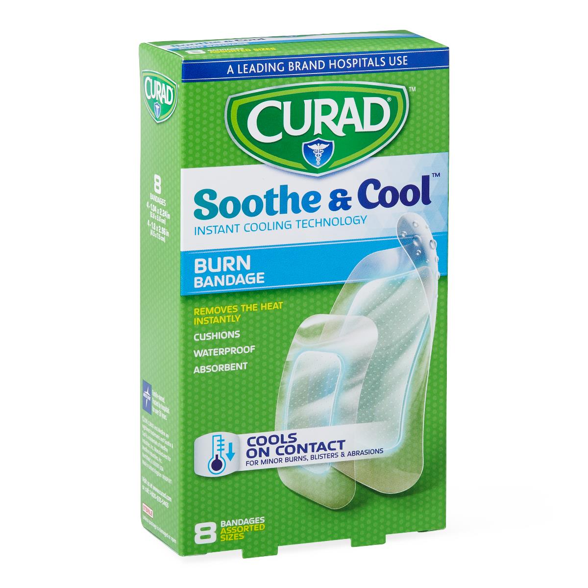 CURAD Soothe and Cool Clear Waterproof Hydrogel Bandages
