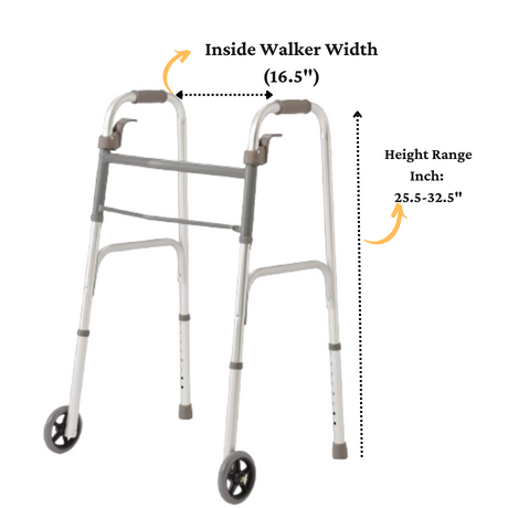 Medline Folding Paddle Walkers Junior (Pack of 4)