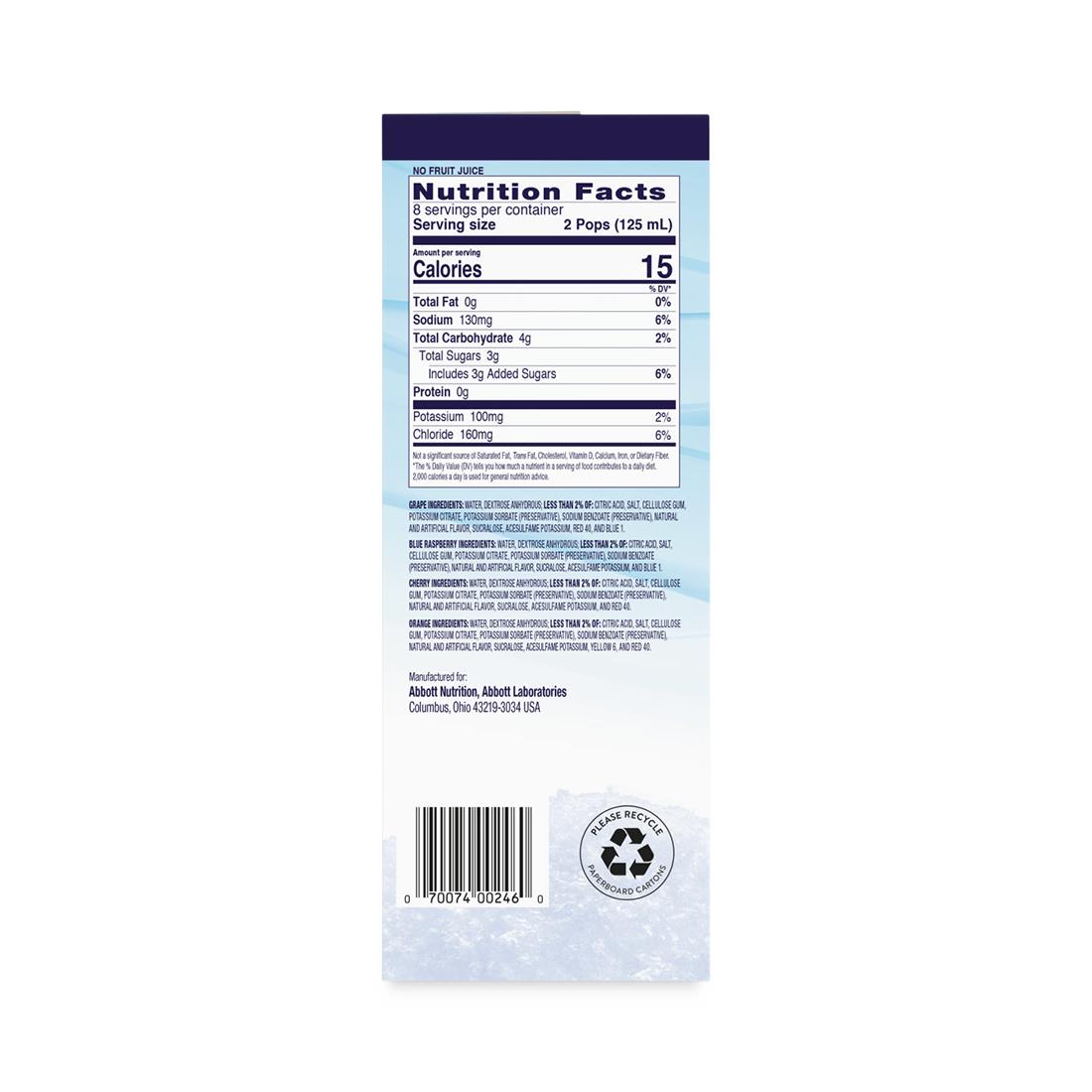 Pedialyte Freezer Pops - BeHope