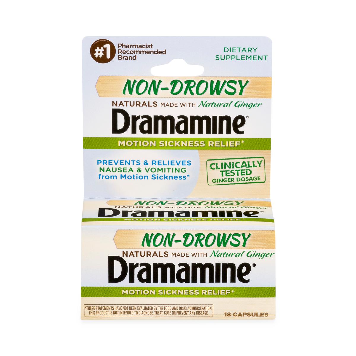 Dramamine Herbals Non-drowsy Motion Sickness Capsules - BeHope