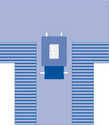 Laparotomy Surgical T-Drape with Incise and Instrument Pad - BeHope