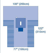 UltraGard Laparotomy T Drapes - BeHope