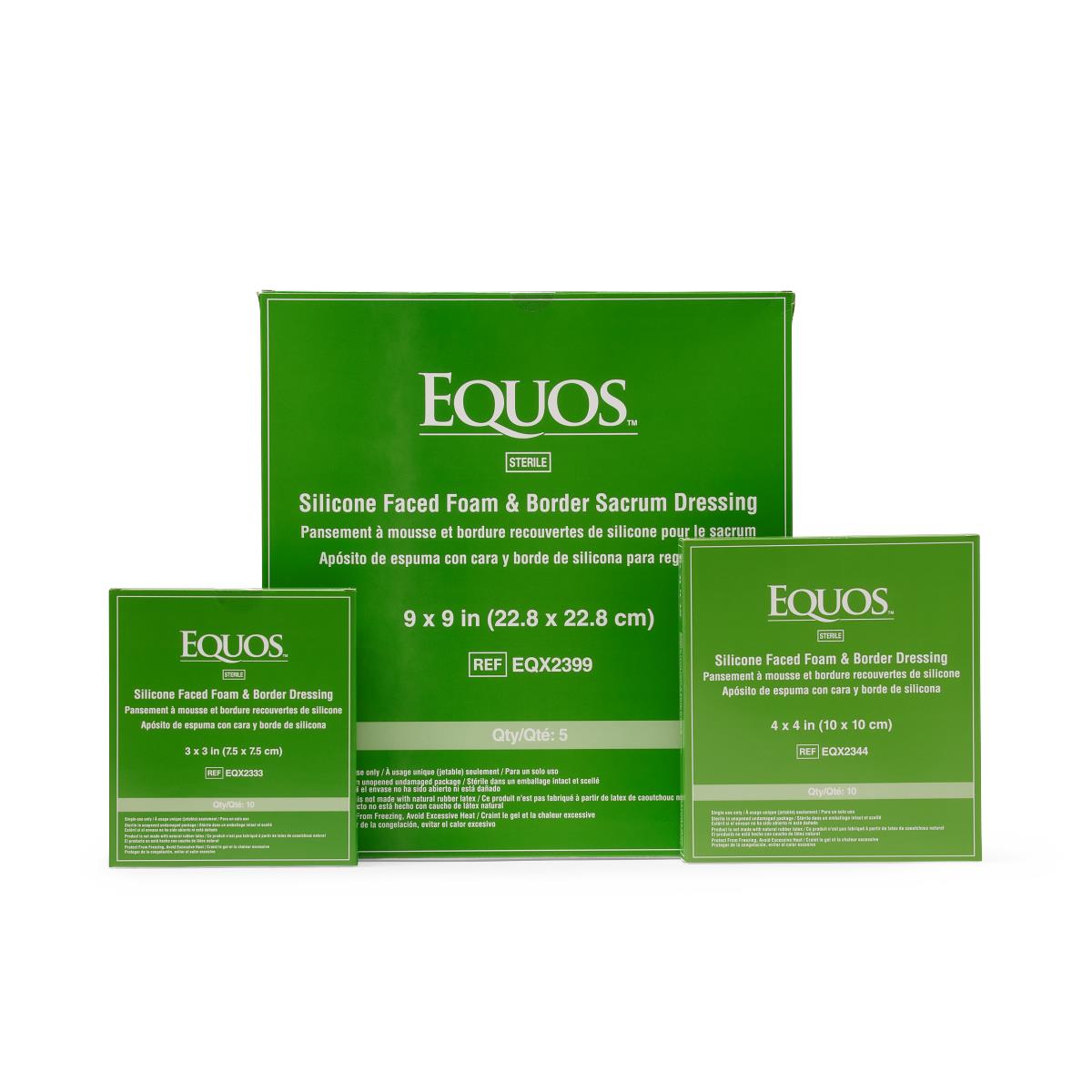 Equos 5-layer Square Foam Wound Dressings With Silicone Adhesive - BeHope