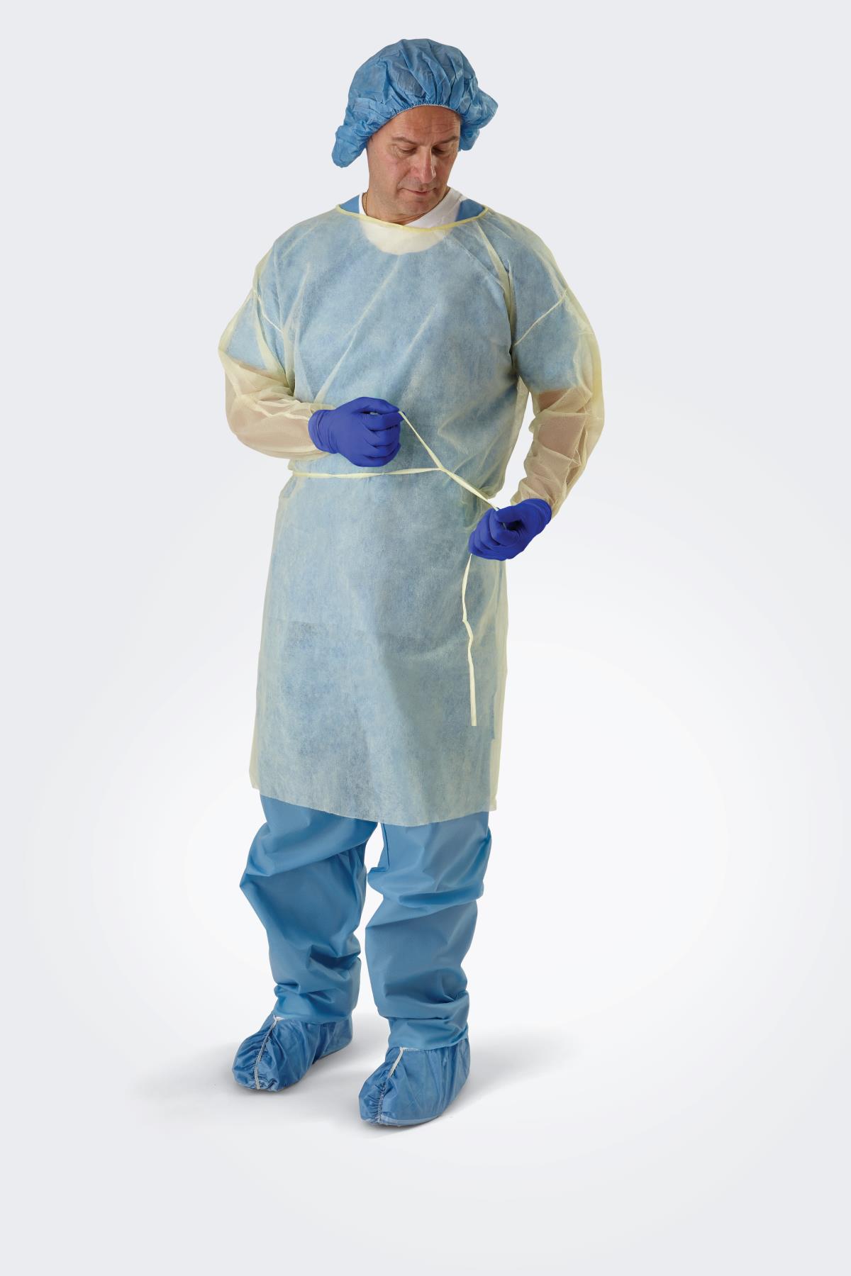 Protective Procedure Gown Classic Cover X-large Yellow Nonsterile Not Rated Disposable