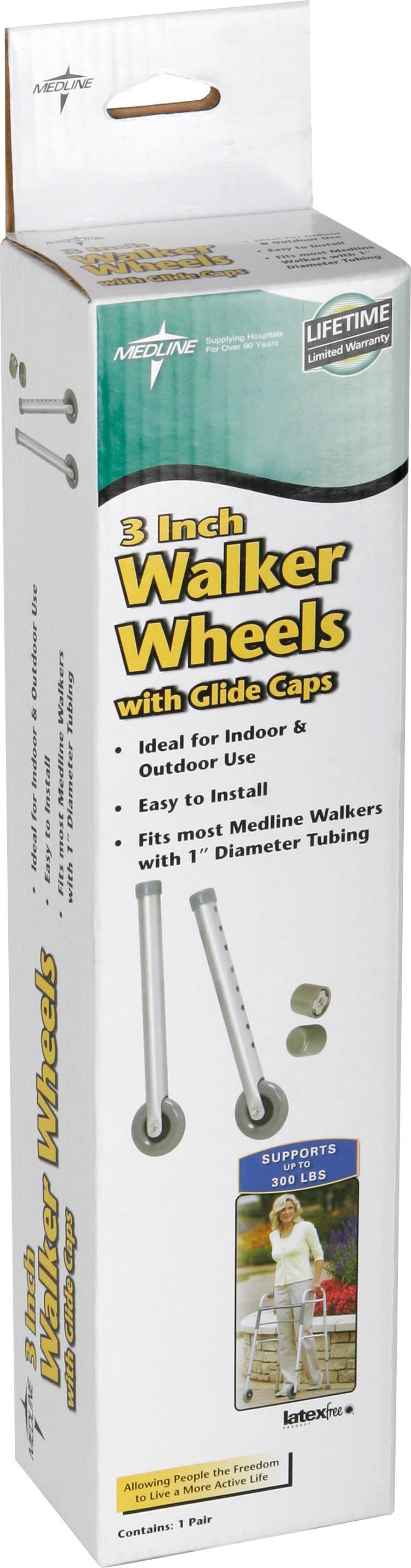 Medline Replacement Walker Casters, 3" - BeHope