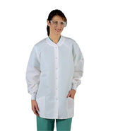 Medline Protective Static- and Fluid-Resistant Barrier Lab Coats