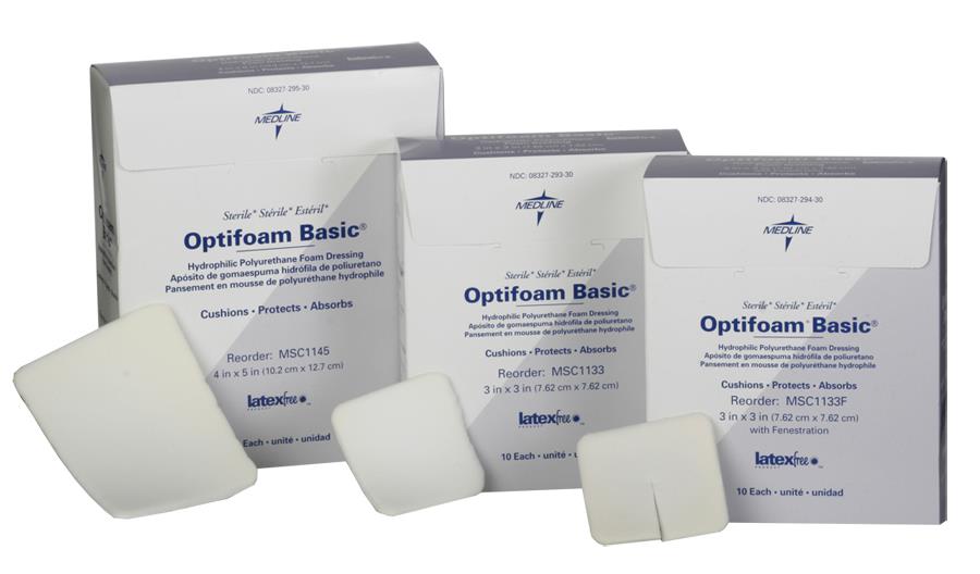 Optifoam Basic Hydrophilic Polyurethane Foam Wound Dressings