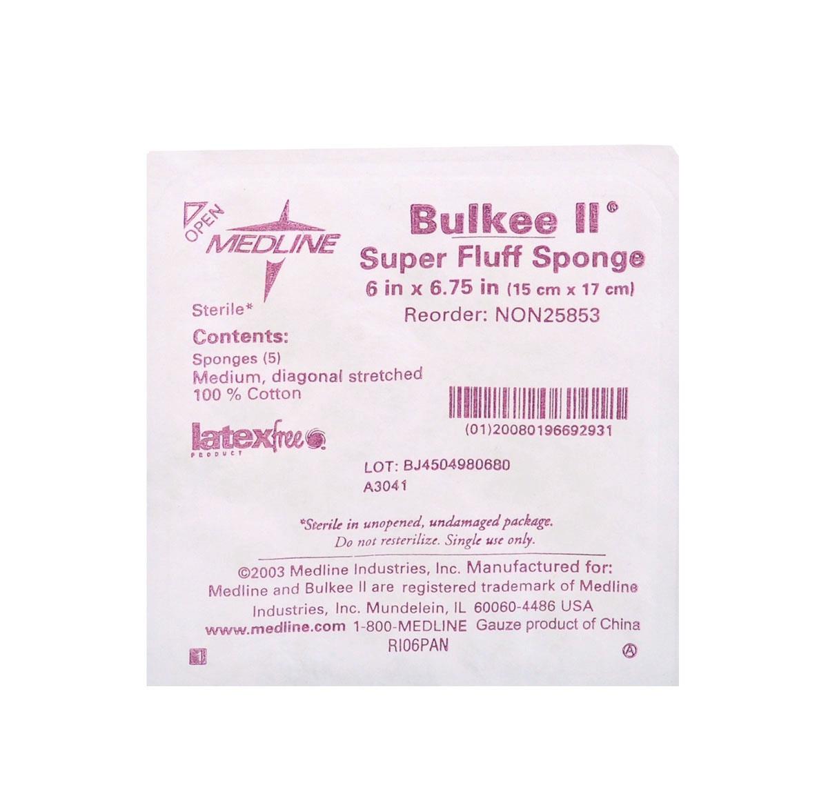 Bulkee II Sterile Extra Absorbent Super Fluff Sponge
