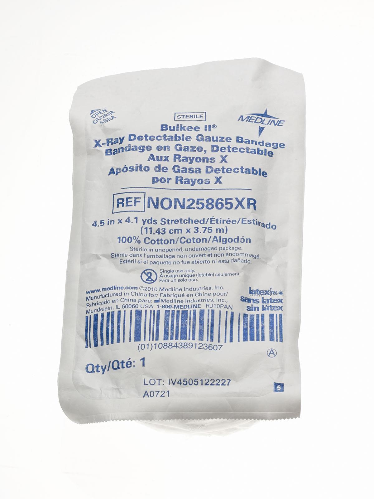 Medline Sterile 100% Cotton X-ray Detectable Gauze Sponges