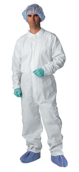 Medline Microporous Breathable Coveralls, full view of the protective garment.