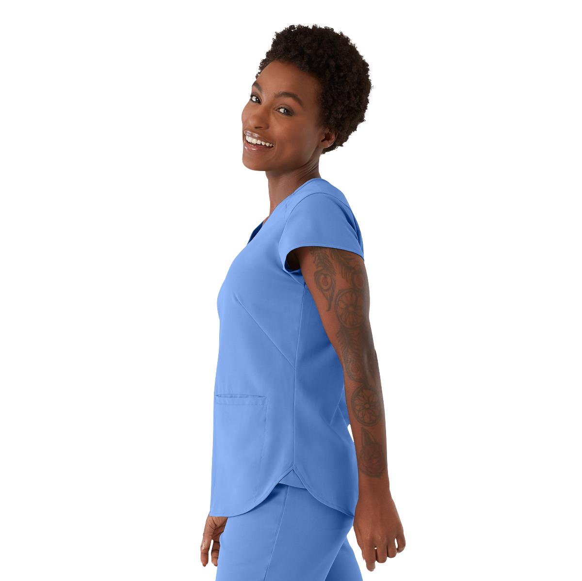 Monroe AVE Women's V-Neck Tunic Style Scrub Tops (Style 4805)
