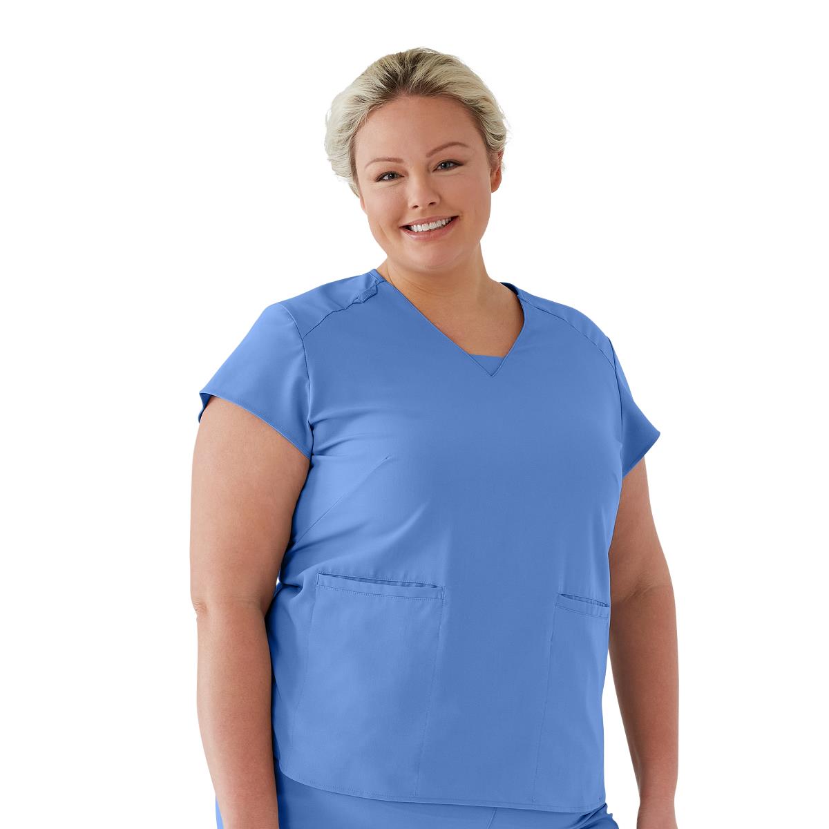 Monroe AVE Women's V-Neck Tunic Style Scrub Tops (Style 4805)