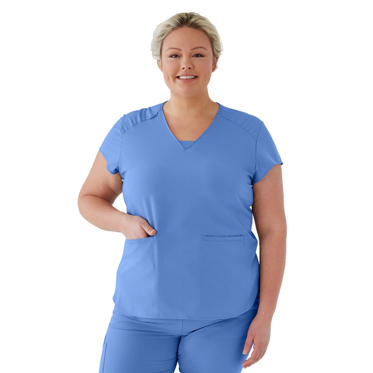 Monroe AVE Women's V-Neck Tunic Style Scrub Tops (Style 4805)