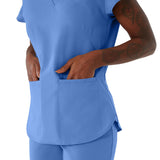 Monroe AVE Women's V-Neck Tunic Style Scrub Tops (Style 4805)