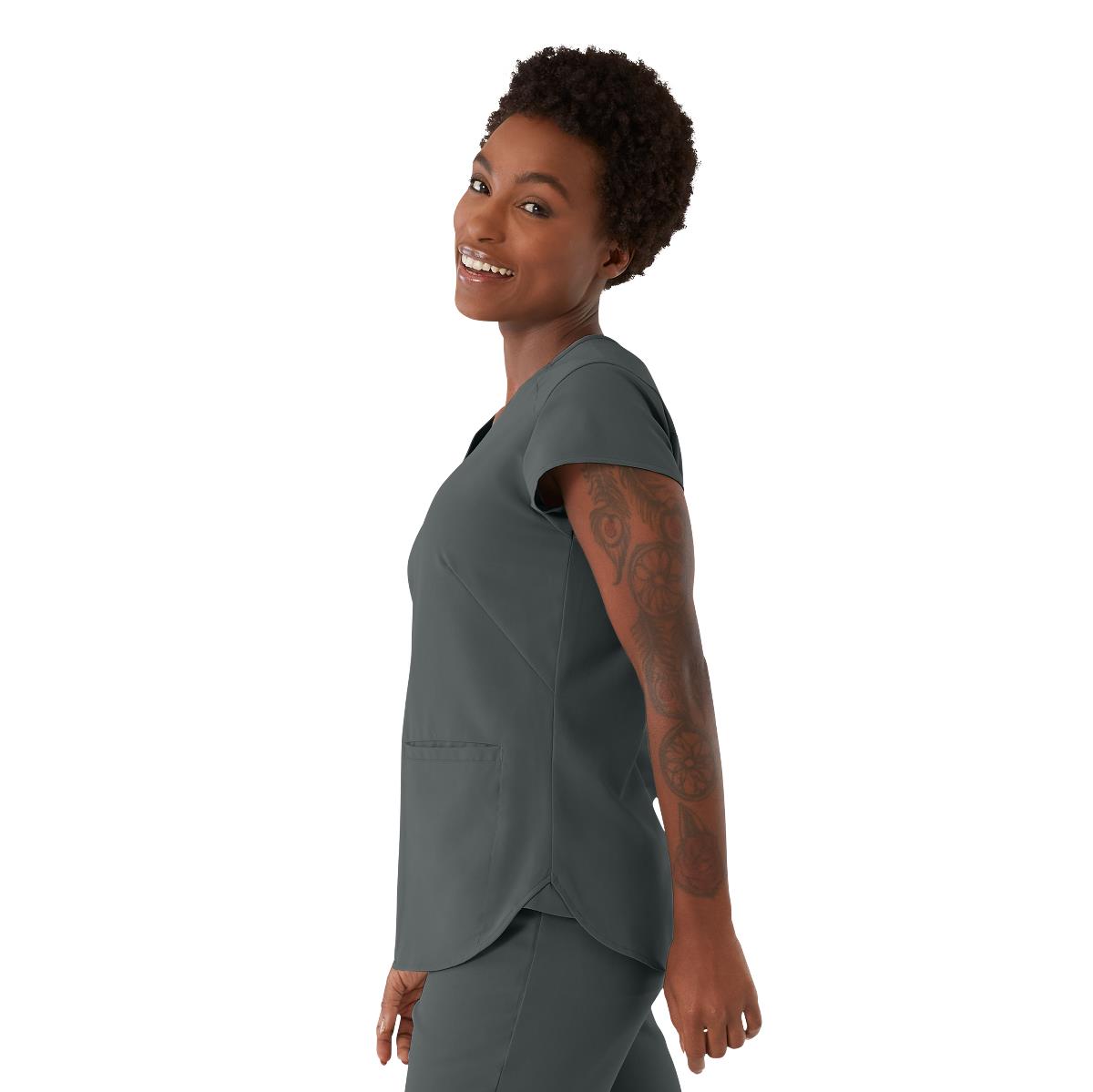 Monroe AVE Women's V-Neck Tunic Style Scrub Tops (Style 4805)