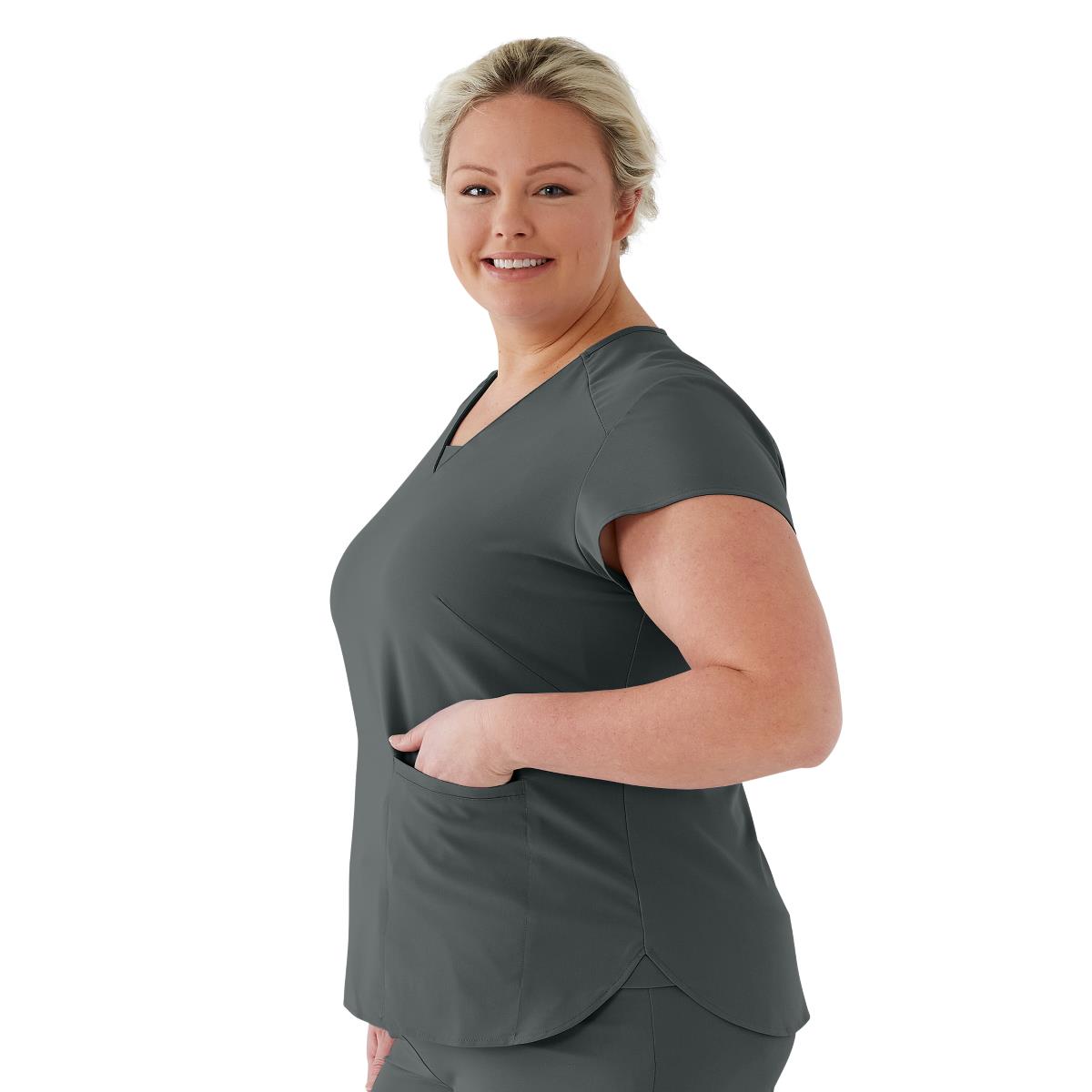 Monroe AVE Women's V-Neck Tunic Style Scrub Tops (Style 4805)
