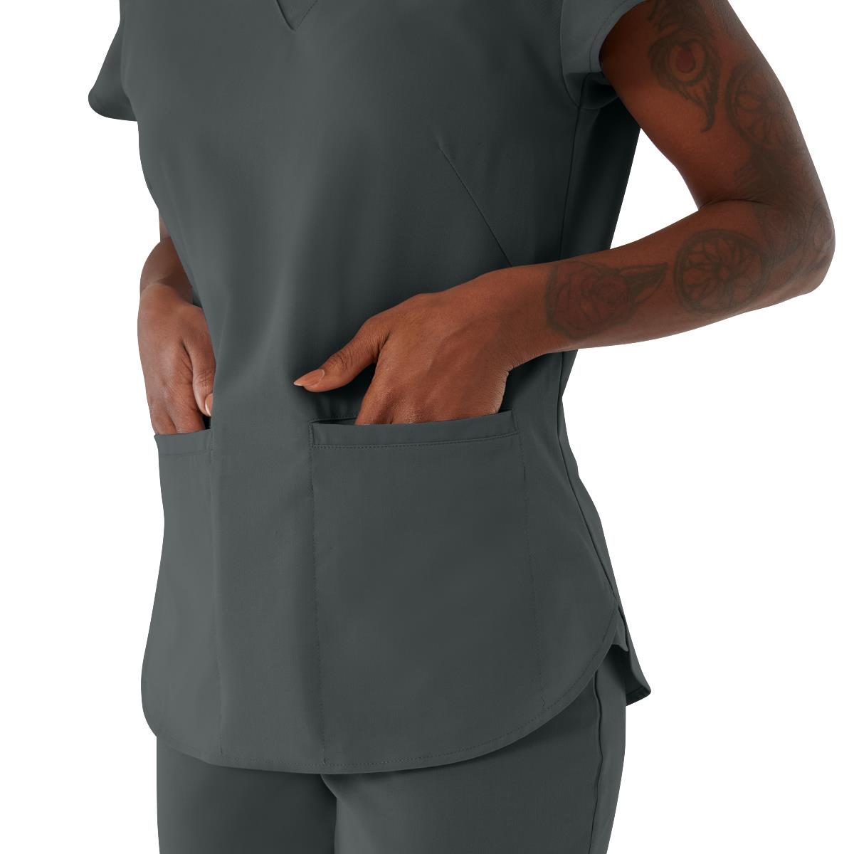 Monroe AVE Women's V-Neck Tunic Style Scrub Tops (Style 4805)
