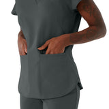Monroe AVE Women's V-Neck Tunic Style Scrub Tops (Style 4805)