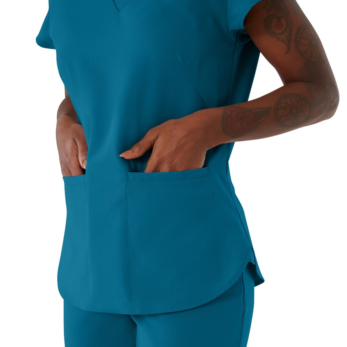 Monroe AVE Women's V-Neck Tunic Style Scrub Tops (Style 4805)