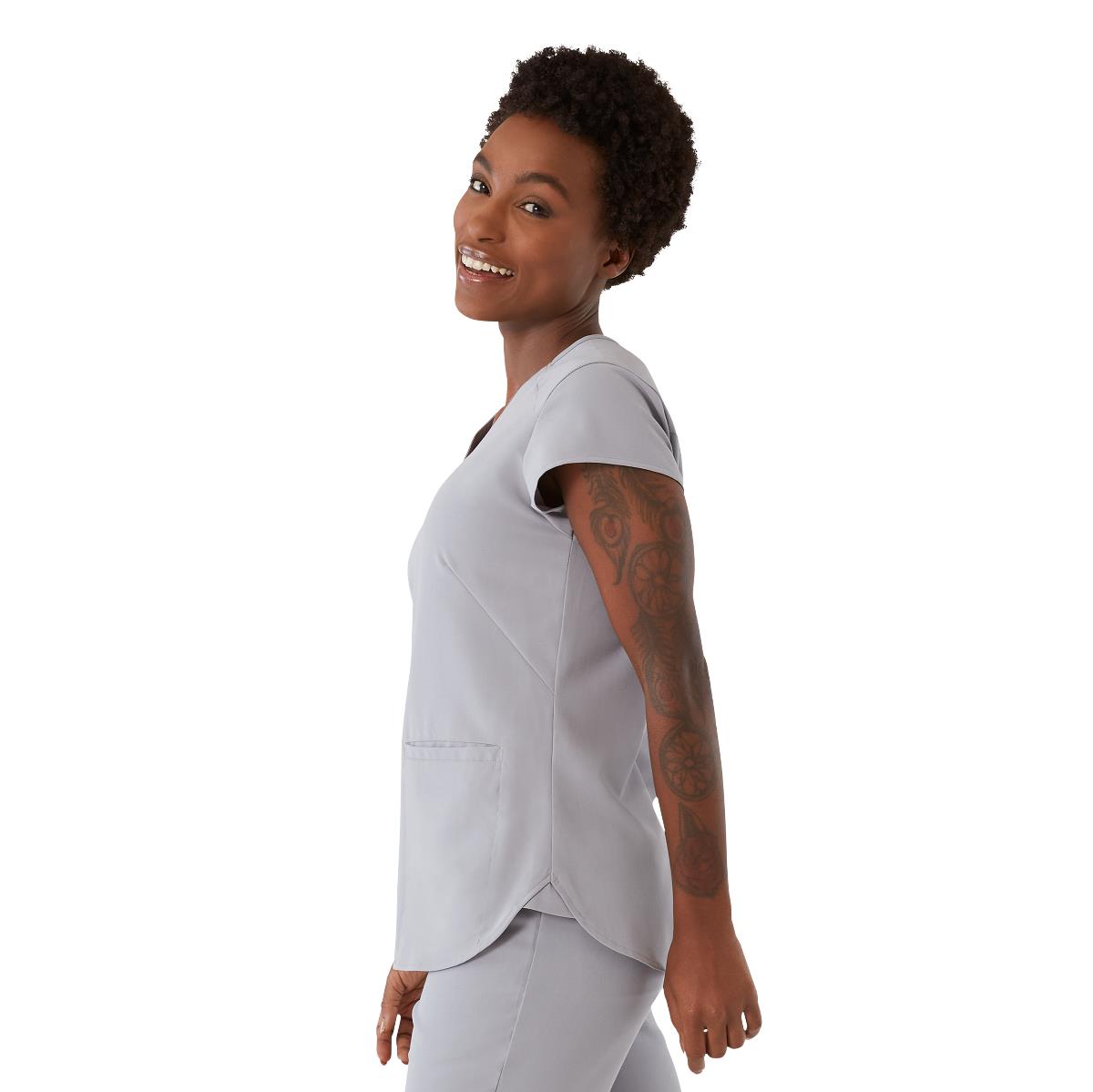 Monroe AVE Women's V-Neck Tunic Style Scrub Tops (Style 4805)