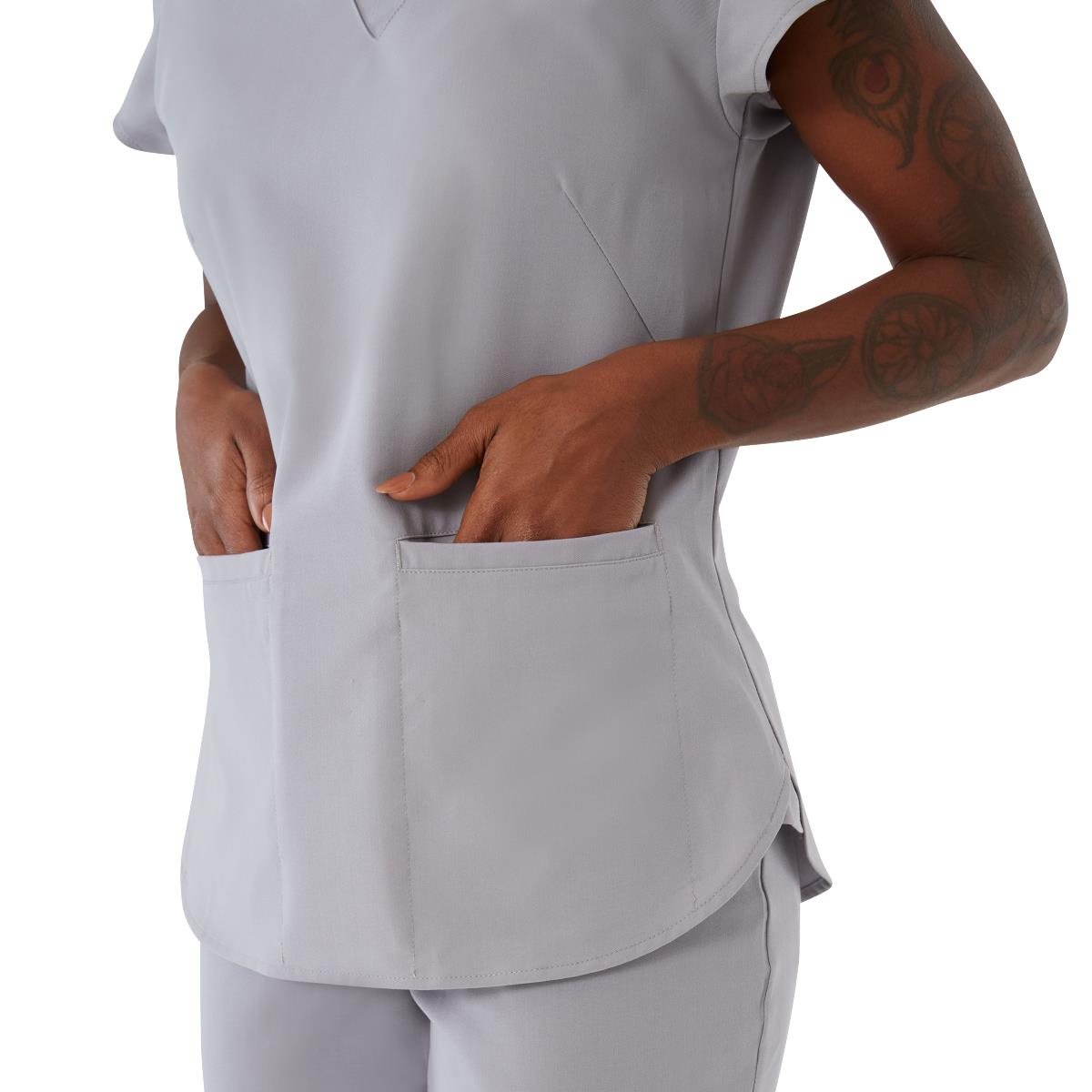Monroe AVE Women's V-Neck Tunic Style Scrub Tops (Style 4805)