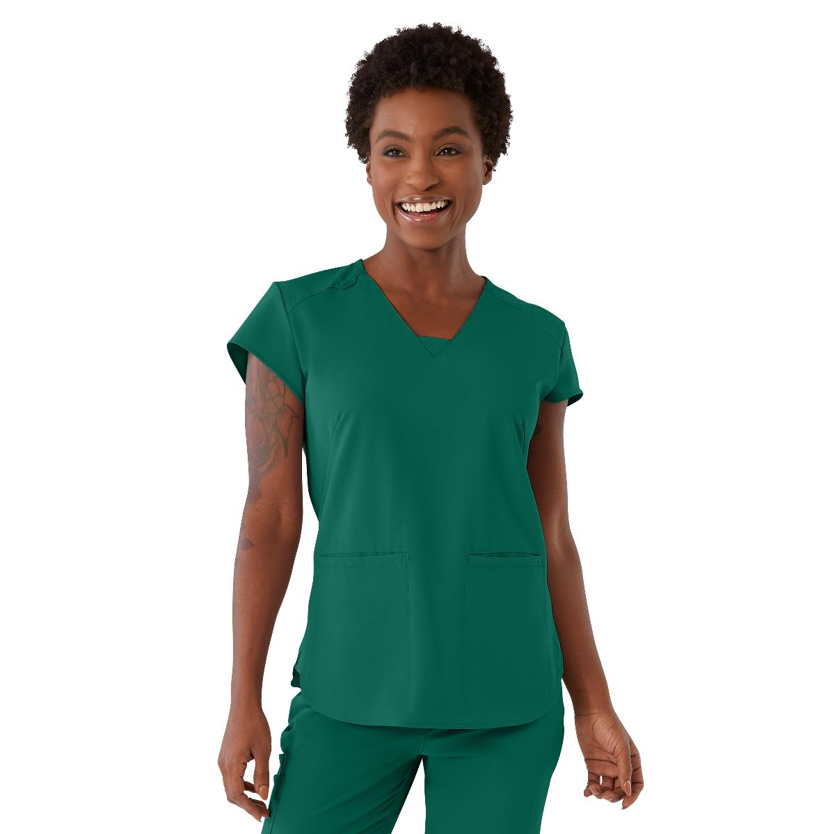 Monroe AVE Women's V-Neck Tunic Style Scrub Tops (Style 4805)