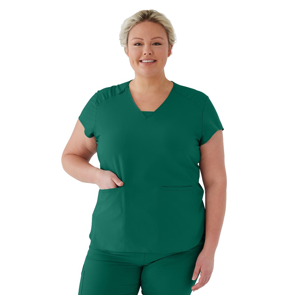Monroe AVE Women's V-Neck Tunic Style Scrub Tops (Style 4805)