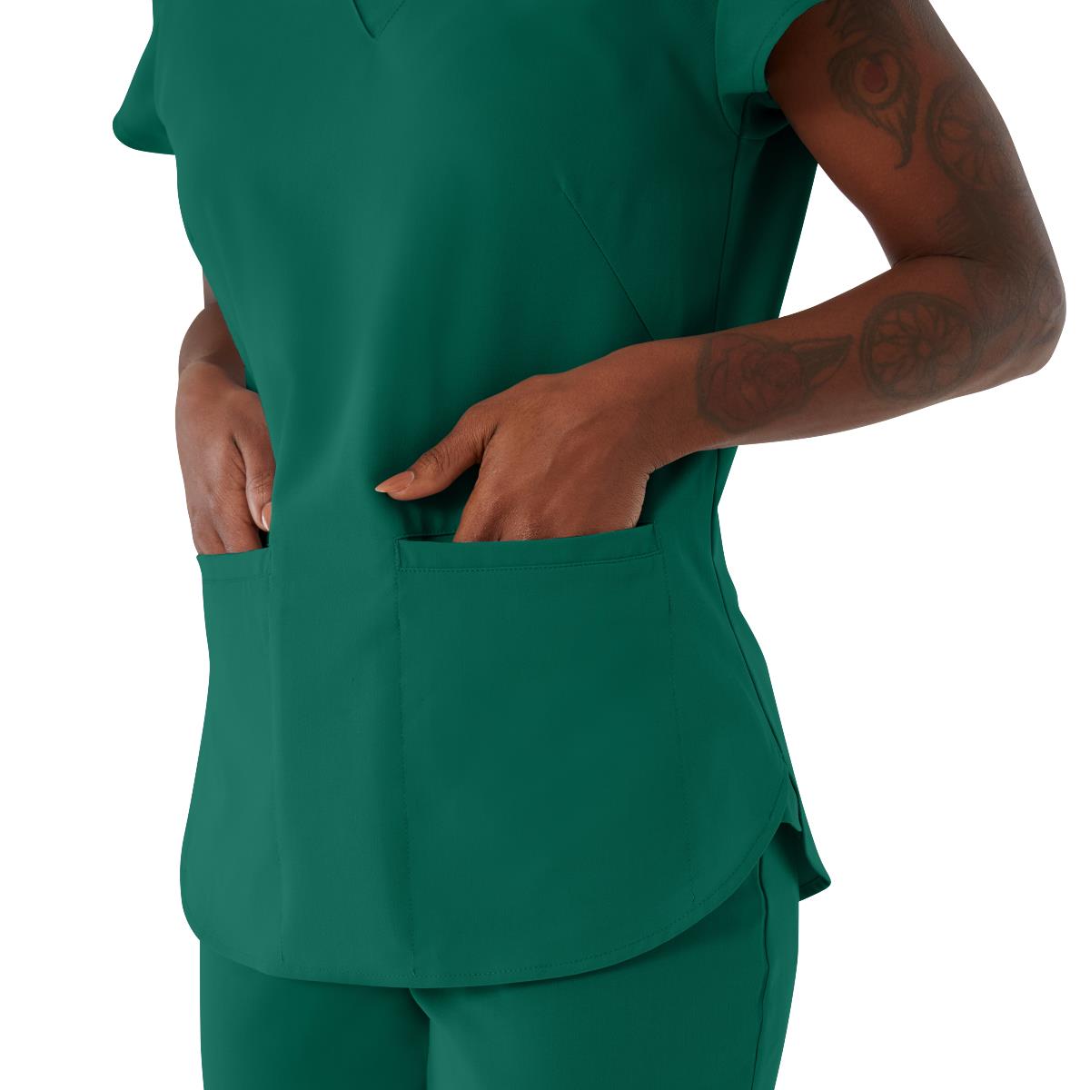 Monroe AVE Women's V-Neck Tunic Style Scrub Tops (Style 4805)