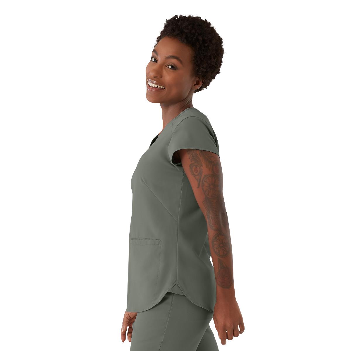 Monroe AVE Women's V-Neck Tunic Style Scrub Tops (Style 4805)