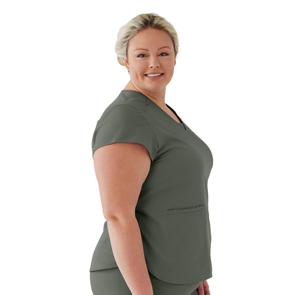 Monroe AVE Women's V-Neck Tunic Style Scrub Tops (Style 4805)