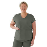 Monroe AVE Women's V-Neck Tunic Style Scrub Tops (Style 4805)