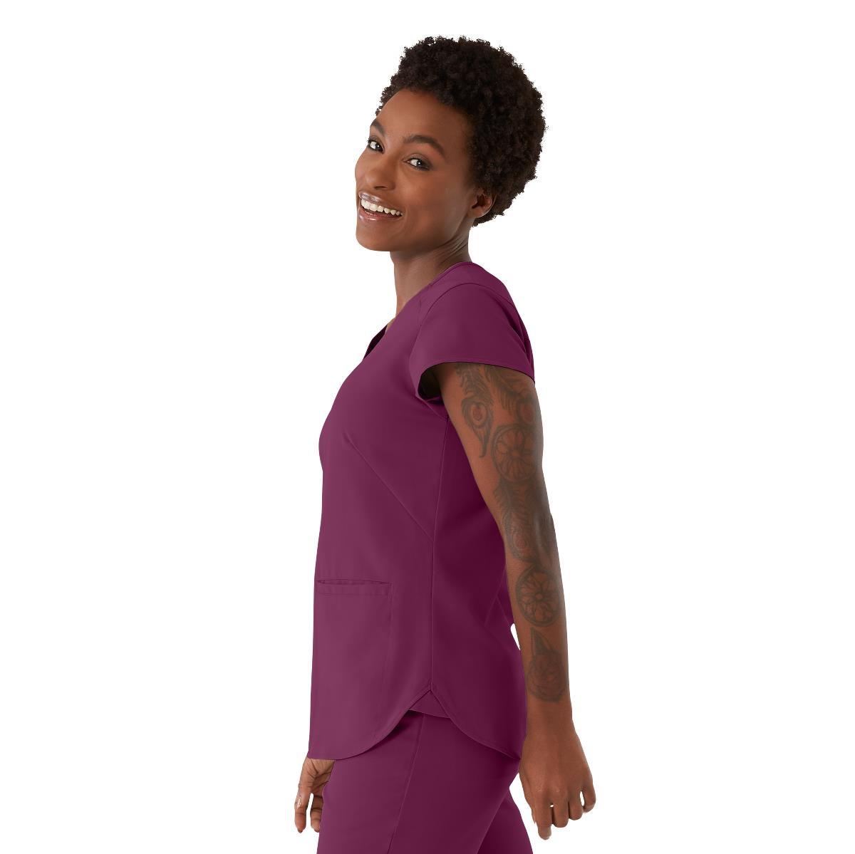 Monroe AVE Women's V-Neck Tunic Style Scrub Tops (Style 4805)