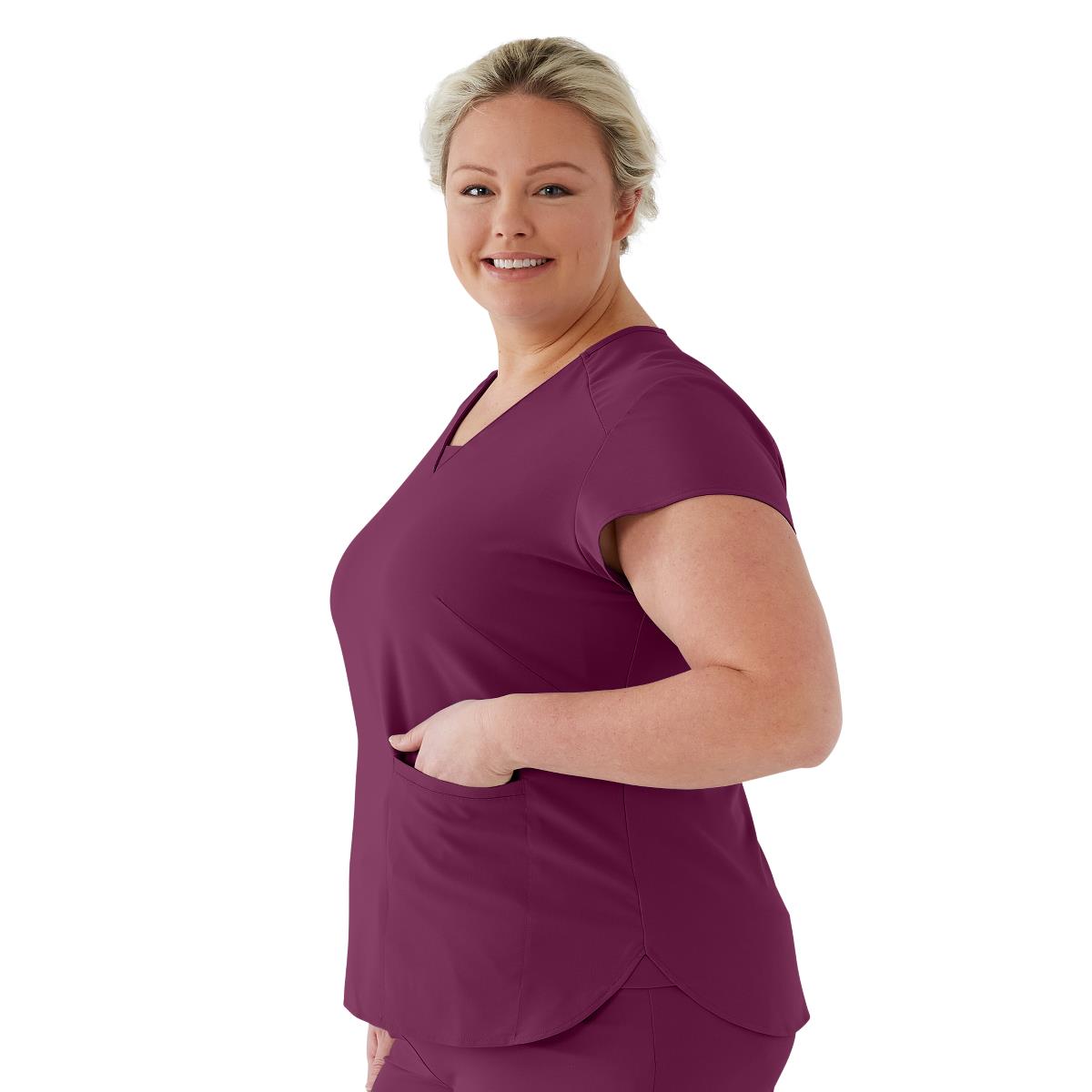 Monroe AVE Women's V-Neck Tunic Style Scrub Tops (Style 4805)