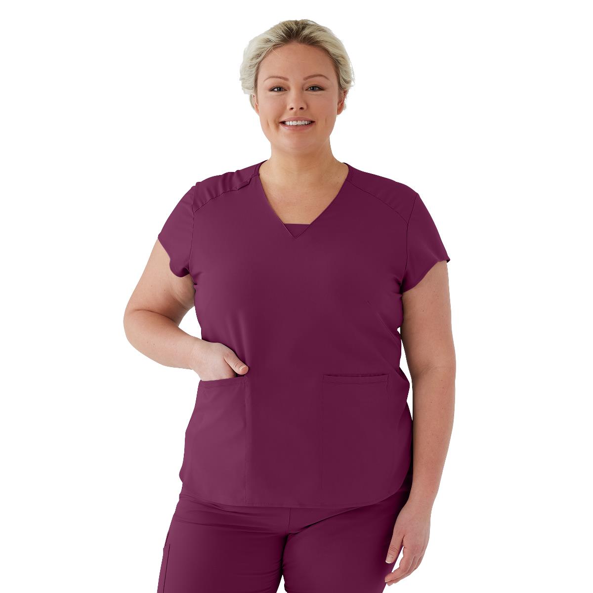 Monroe AVE Women's V-Neck Tunic Style Scrub Tops (Style 4805)