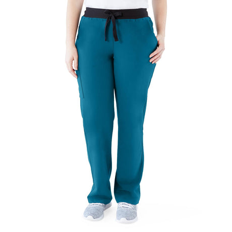 Varick AVE Women's Regular Length Scrub Pants Caribbean Blue
