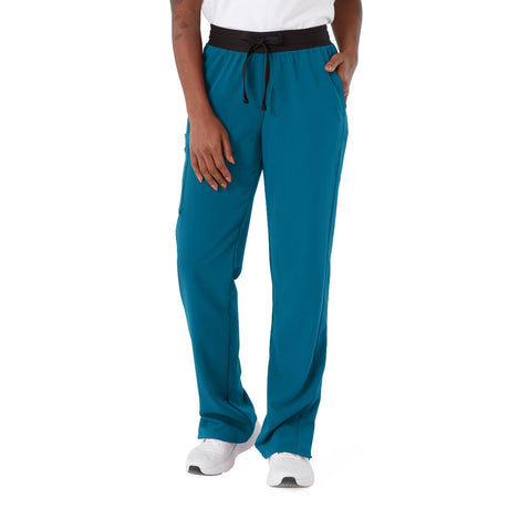 Varick AVE Women's Regular Length Scrub Pants Caribbean Blue
