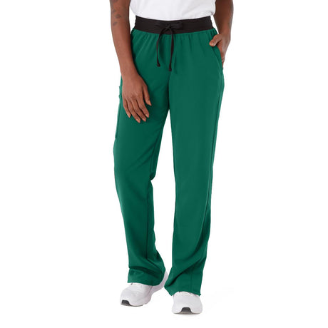 Varick AVE Women's Petite Scrub Pants Hunter Green
