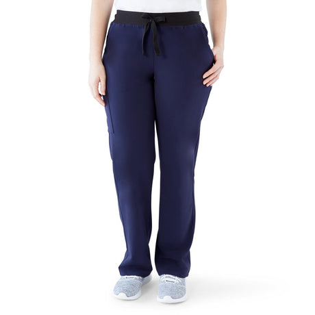 Varick AVE Women's Petite Scrub Pants Navy Blue