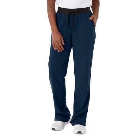 Varick AVE Women's Petite Scrub Pants Navy Blue