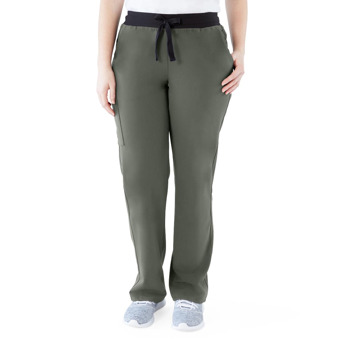 Varick AVE Women's Midrise 6-Pocket Scrub Pants - Tall Length (Style 4913)